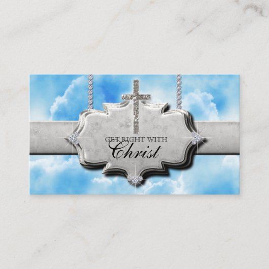 Christelijke Sinner's Prayer Cross Clouds Visitekaartje (Voorkant)