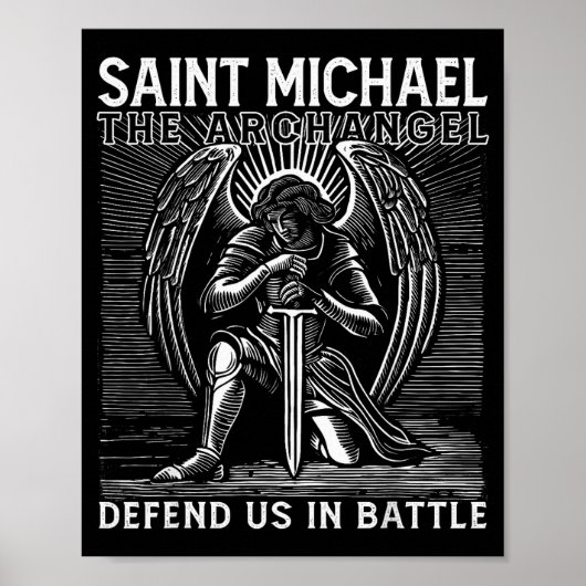 Christelijke Sint-Michaël Katholieke Heilige Verde Poster (Voorkant)