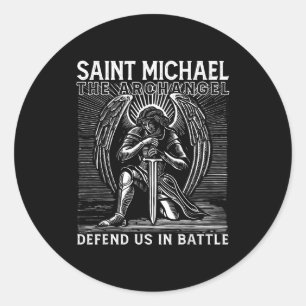 Christelijke Sint-Michaël Katholieke Heilige Verde Ronde Sticker