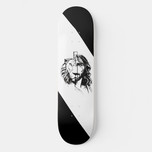 Christelijke Skateboard Leeuw kruis Jezus (Voorkant)