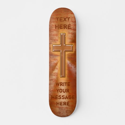  Christelijke skateboards met koperkruis (Voorkant)