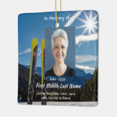Christelijke Skiër Herinnering  Keramisch Ornament (Links)