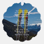 Christelijke Skiër Herinnering  Ornament Kaart (Achterkant)