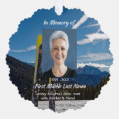 Christelijke Skiër Herinnering  Ornament Kaart (Voorkant)