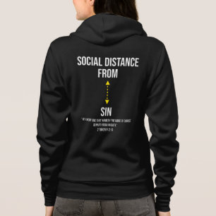 Christelijke sociale afstand tot zonde hoodie