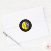 Christelijke softbal ik kan alles doen door CHR Ronde Sticker (Envelop)