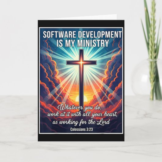 Christelijke softwareontwikkeling is mijn bedienin kaart (Voorkant)