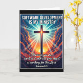 Christelijke softwareontwikkeling is mijn bedienin kaart (Gele Bloem)