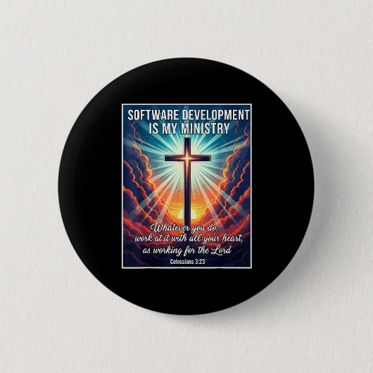 Christelijke softwareontwikkeling is mijn bedienin ronde button 5,7 cm (Voorkant)