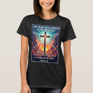 Christelijke softwareontwikkeling is mijn bedienin t-shirt