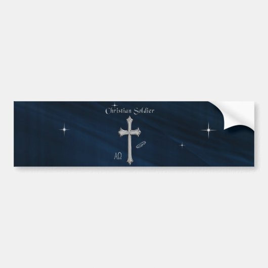 Christelijke soldaat bumpersticker (Voorkant)