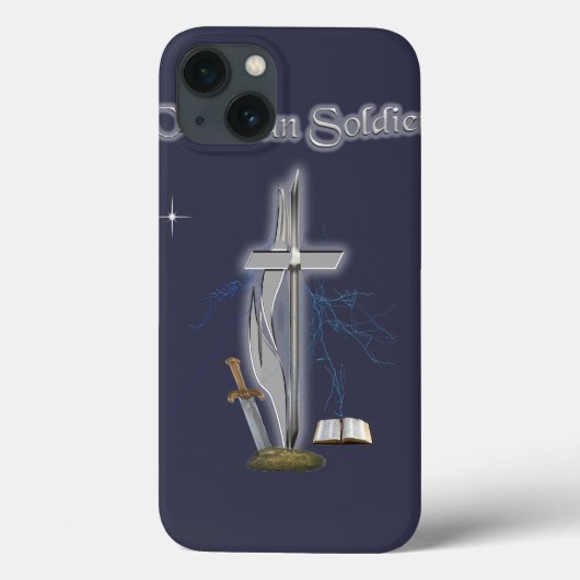 christelijke soldaat Case-Mate iPhone case (Achterkant)