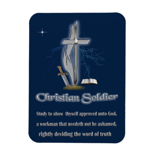 Christelijke soldaat magneet (Verticaal)