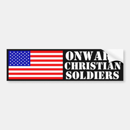 Christelijke soldaten bumpersticker (Voorkant)