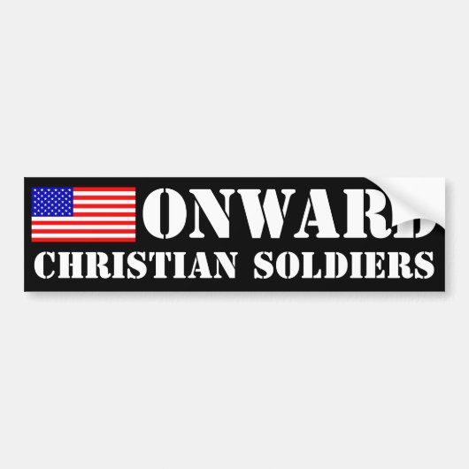 Christelijke soldaten bumpersticker (Voorkant)