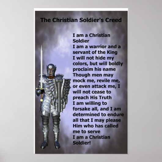 Christelijke soldaten gemaakt poster (Voorkant)