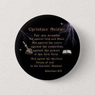 Christelijke soldaten ronde button 5,7 cm