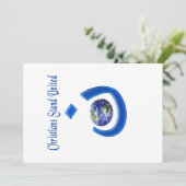 Christelijke solidariteit bedankkaart (Staand voorkant)
