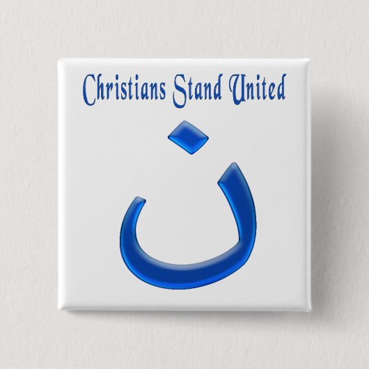Christelijke solidariteit vierkante button 5,1 cm (Voorkant)
