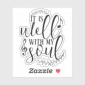 Christelijke Song Quote Typografie Het is goed mij Sticker (Vel)