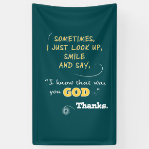 Christelijke Spandoeken Glimlach dank God Christen