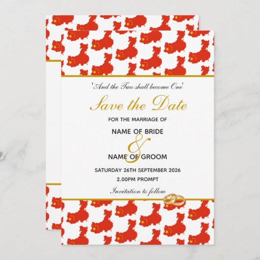 CHRISTELIJKE Speciale Gebeurtenis Huwelijksviering Save The Date (Voorkant / Achterkant)