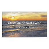 Christelijke speciale gebeurtenis of seminar naambadge (Voorkant)