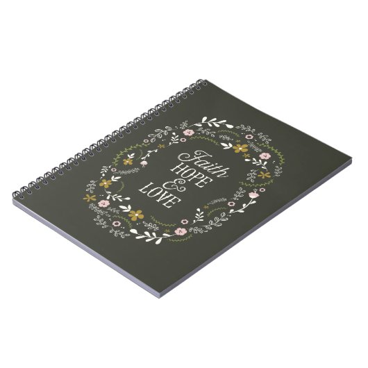 Christelijke spiral Note Book Faith Hope Geloof Notitieboek (Linkerzijde)
