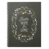Christelijke spiral Note Book Faith Hope Geloof Notitieboek (Voorkant)