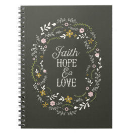 Christelijke spiral Note Book Faith Hope Geloof Notitieboek