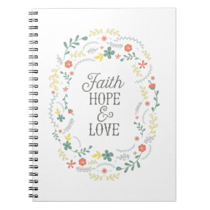 Christelijke spiral Note Book Faith Hope Geloof Notitieboek