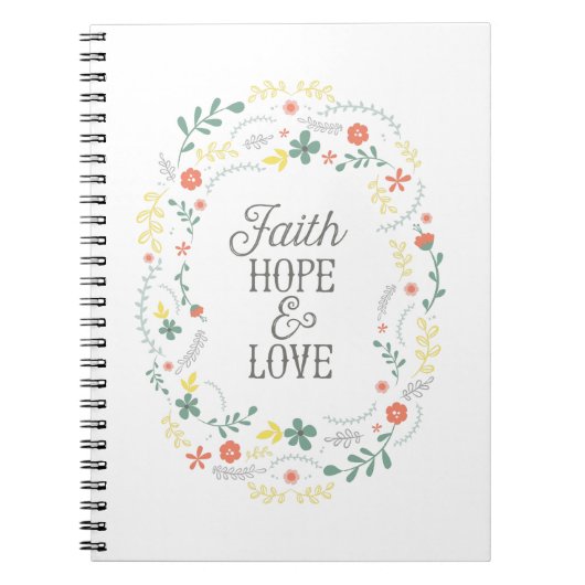 Christelijke spiral Note Book Faith Hope Geloof Notitieboek (Voorkant)