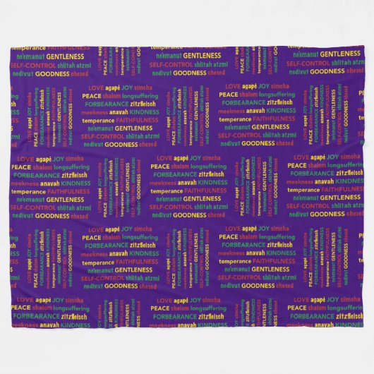 Christelijke SPIRITUELE GAVEN van de Spirit Bible Fleece Deken (Voorkant (Horizontaal))