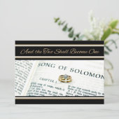 Christelijke Spirituele Schrift bruiloft uitnodigi Kaart (Staand voorkant)