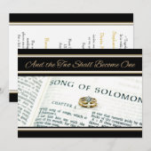 Christelijke Spirituele Schrift bruiloft uitnodigi Kaart (Voorkant / Achterkant)