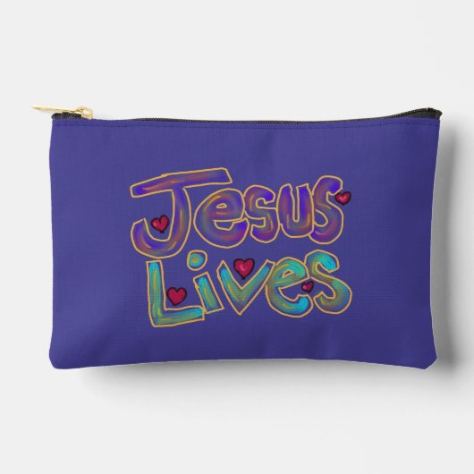 Christelijke spreuk 'Jezus leeft' Aangepaste naam Etui (Voorkant)