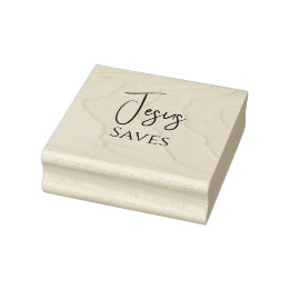 Christelijke spreuk Jezus redt Rubberstempel