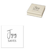 Christelijke spreuk Jezus redt Rubberstempel (Gestempeld)