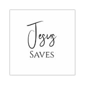 Christelijke spreuk Jezus redt Rubberstempel (Afrduk)