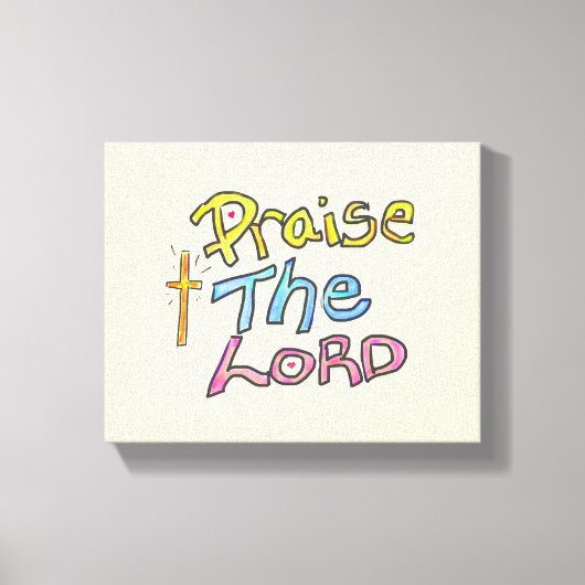 Christelijke spreuk ‘Prijs de HEER’ Canvas Afdruk (Voorkant)