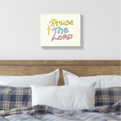 Christelijke spreuk ‘Prijs de HEER’ Canvas Afdruk (Insitu (Slaapkamer))