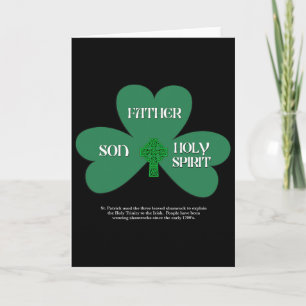 Christelijke St. Patrick's Dag Religieuze Drie-een Kaart