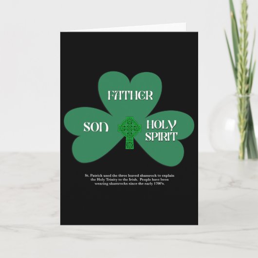 Christelijke St. Patrick's Dag Religieuze Drie-een Kaart (Voorkant)