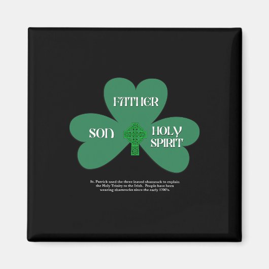 Christelijke St. Patrick's Dag Religieuze Drie-een Magneet (Voorkant)