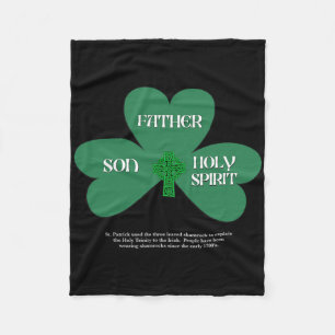 Christelijke St. Patrick's Day Religieuze Drie-een Fleece Deken