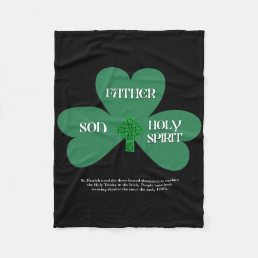 Christelijke St. Patrick's Day Religieuze Drie-een Fleece Deken (Voorkant)