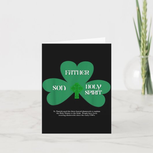 Christelijke St. Patrick's Day Religieuze Drie-een Kaart (Voorkant)