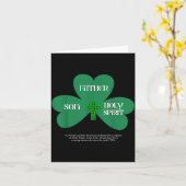 Christelijke St. Patrick's Day Religieuze Drie-een Kaart (Gele Bloem)