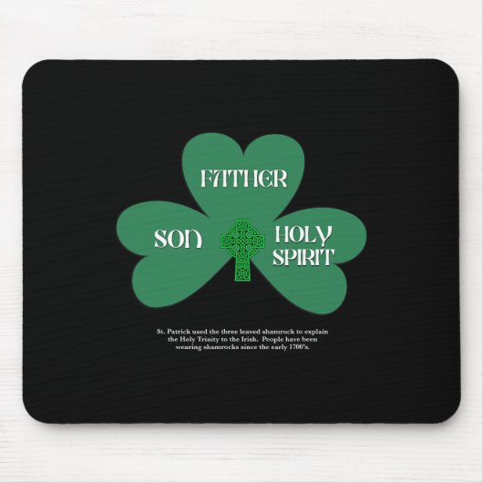 Christelijke St. Patrick's Day Religieuze Drie-een Muismat (Voorkant)