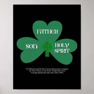 Christelijke St. Patrick's Day Religieuze Drie-een Poster